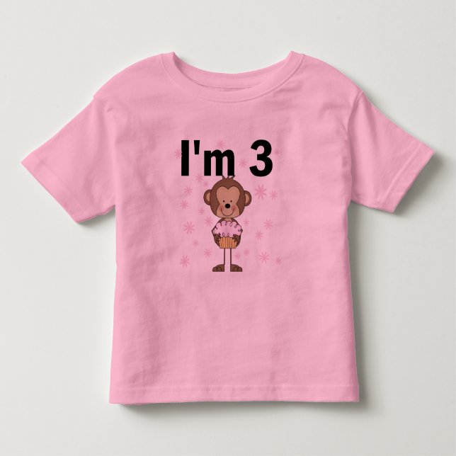 Monkey I'm 3 Anniversaire Tshirts et cadeaux (Devant)