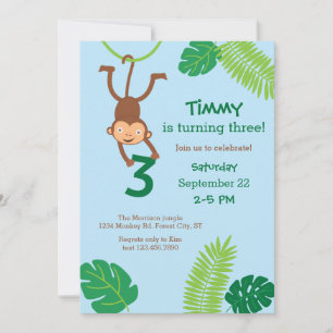 Monkey in the Jungle Troisième Invitation d'annive