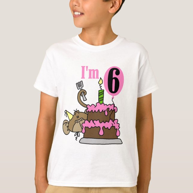 Monkey les 6èmes T-shirts et cadeaux d'anniversair (Devant)