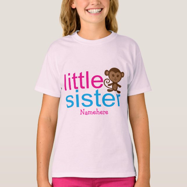 Monkey Little Sister Kids T-Shirt (Devant)