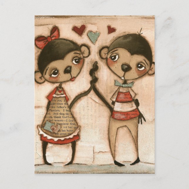 Monkey Love - Carte postale (Devant)