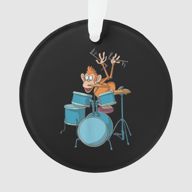 Monkey Plays Drums T-Shirt cadeaux (devant)