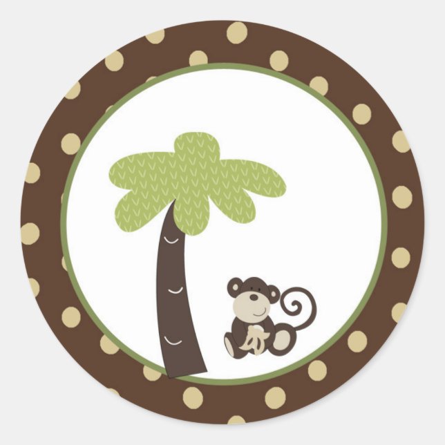 monkey time mod singe 1,5 pouce autocollant envelo (Devant)