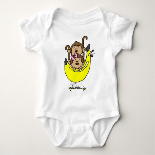 Monkey Twin Boy and Girl Tshirts and Gifts