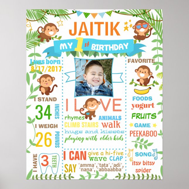 Monkey Zoo Premier panneau de tableau de bord d'an (Devant)