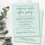 Monnaie d'accueil de mariage du budget Enregistrer<br><div class="desc">Pour un budget abordable, écrivez l'annonce de la date pour une réception ou une fête pour célébrer votre événement ou petit mariage privé. "Save the Date For Our Happily Ever After Party" est écrit dans une simple typographie et un script élégant avec des swashes. Personnalisez votre faire-part mariage plus en...</div>