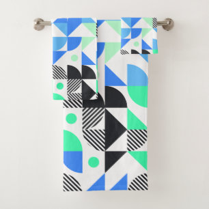 Monnaie géométrique moderne bleu vert