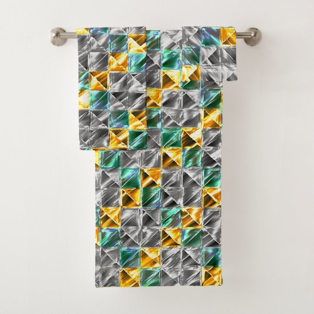 Monnaie pressée, carreaux dorés et argentés ou col (En situation)