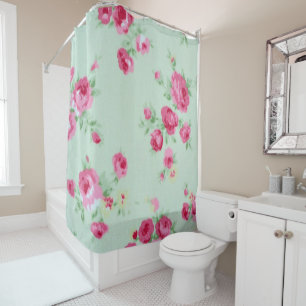 Monnaie Rose Shabby Chic Douche rideau