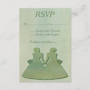 Monnaie Verte Rustique Mariage Lesbienne RSVP