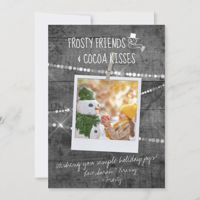 Monochrome Couleur Pop Frosty Friends Snowman Card (Devant)