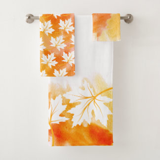 monochrome jaune orange de la feuille d'érable bla