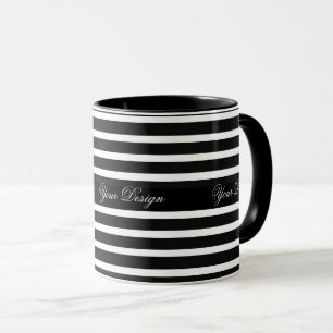 Monochrome Personnalisé Monogramme Mug Coffee Coup