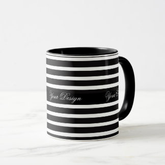 Monochrome Personnalisé Monogramme Mug Coffee Coup