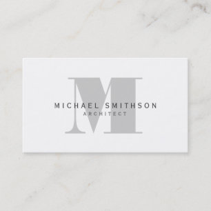 Monogram Architect Modern Simple Carte de visite