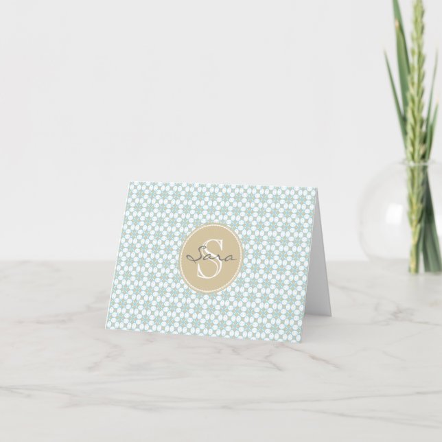 Monogram Batik Cartes pour notes rétro (Devant)