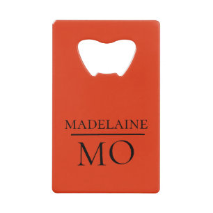 Monogram Black Red Nom personnel Cadeau