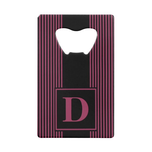 Monogram Black/Rose sangria Pinstripe (Devant)
