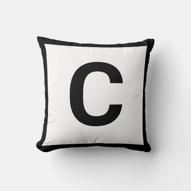 MONOGRAM BLANC NOIR DOUBLESIDED Coussin de coussin (Recto)