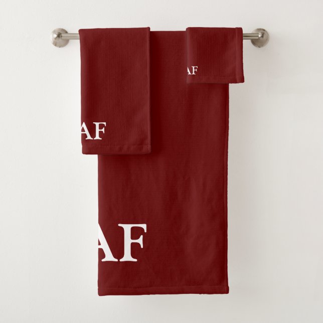 Monogram bordeaux marron rouge foncé blanc  (En situation)
