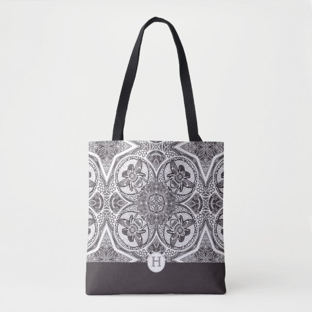 Monogram Bumblebees Mandala Sac fourre-tout (Devant)