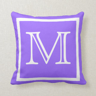 MONOGRAM Couleur vive clair violet coussin