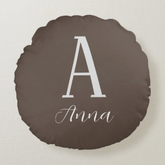 Monogram Dark Autumn vibe Coussin rond