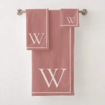 Monogram Élégant Brun Rosé Minimaliste Élégant