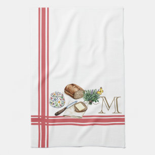 Monogram Ferme Serviette de cuisine Rhubarb Herbes