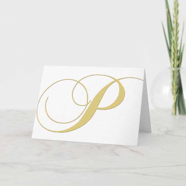Monogram Letter P Golden Single (Devant)