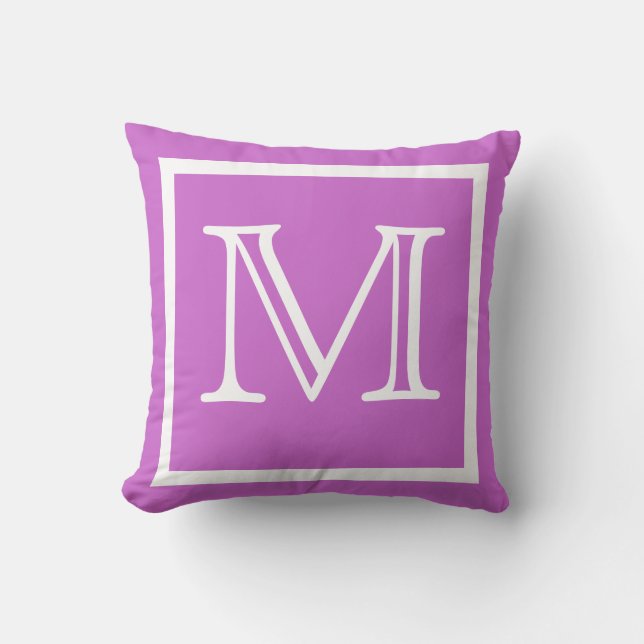 MONOGRAM Lumière couleur vive coussin violet (Recto)
