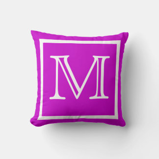 MONOGRAM Lumière couleur vive coussin violet clair