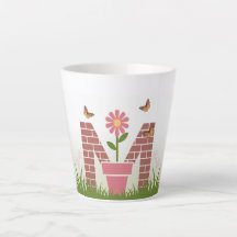 Monogram M Spring Garden Latte Mug