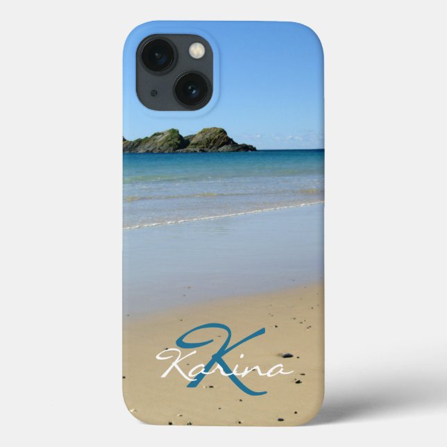 Monogram Ocean Beach Coque-Mate iPhone 13 Coque (Verso)