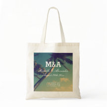 Monogram palm destination plage sacs fourre-tout d