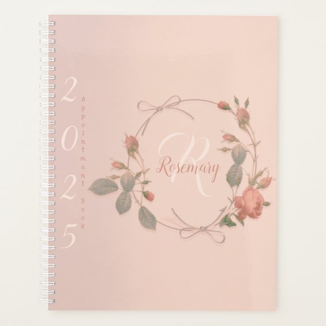Monogram Rose Gold Agenda 2025  (Devant)