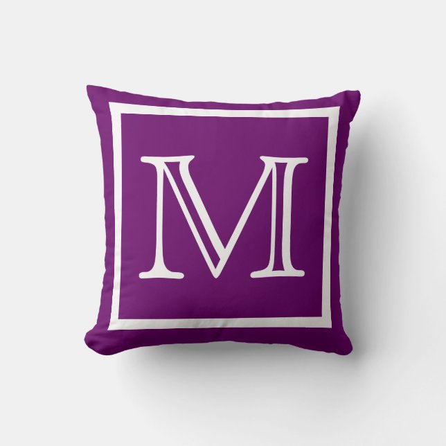 MONOGRAM Solid Purple Graphe plain coussin (Recto)