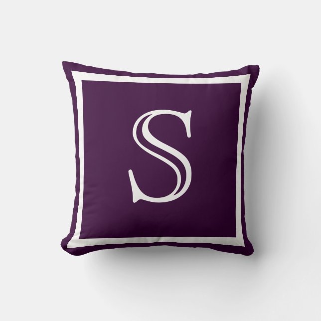 MONOGRAM Solide Violet Douce coussin simple de rai (Recto)
