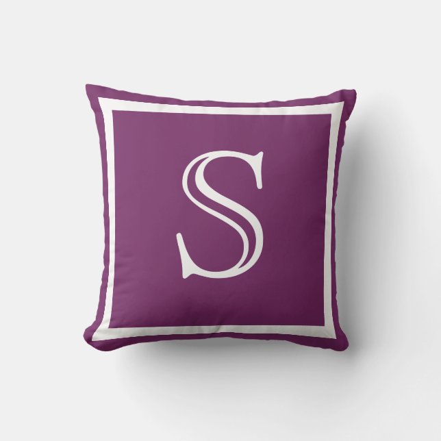 MONOGRAM Solide Violet doux coussin simple (Recto)