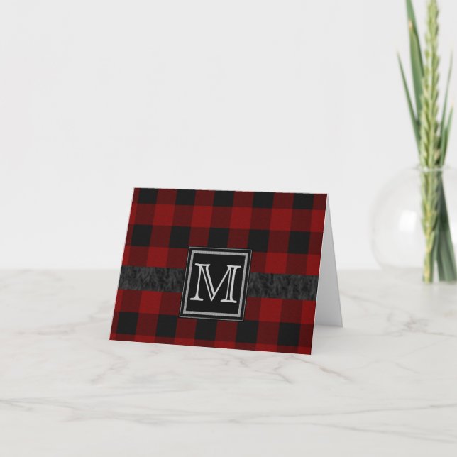 Monograme de Black and Red Plaid (Devant)