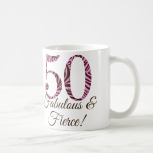 Monogramme 50e anniversaire Fabulous & Fierce Mug