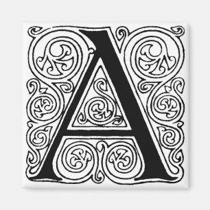 Monogramme "A" avec des remous - aimant