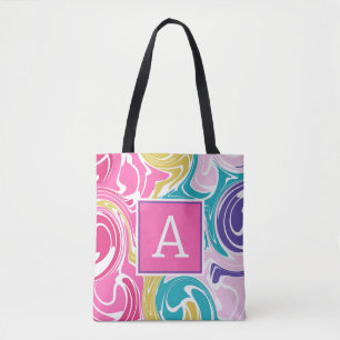 Monogramme à balayage coloré Sac fourre-tout perso