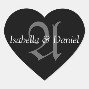 Monogramme A Coeurs Mariages Stickers Sceau