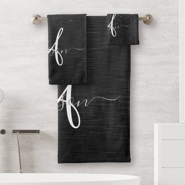 Monogramme à étincelle noire à Parties scintillant (Créateur téléchargé)