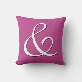 Monogramme à lettre initiale esperluette - coussin