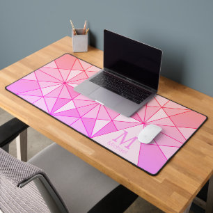 Monogramme à motif mosaïque triangle rétro rose ro