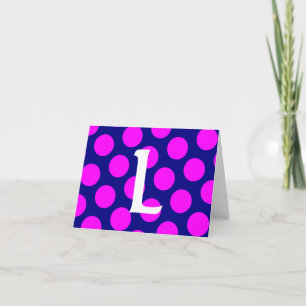 Monogramme à points de la marine et de la magenta