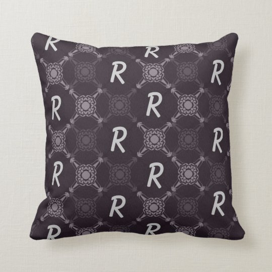 Monogramme abstrait noir de motif coussin