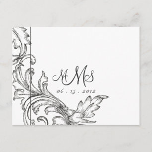 Monogramme Acanthus Lavender & Black RSVP